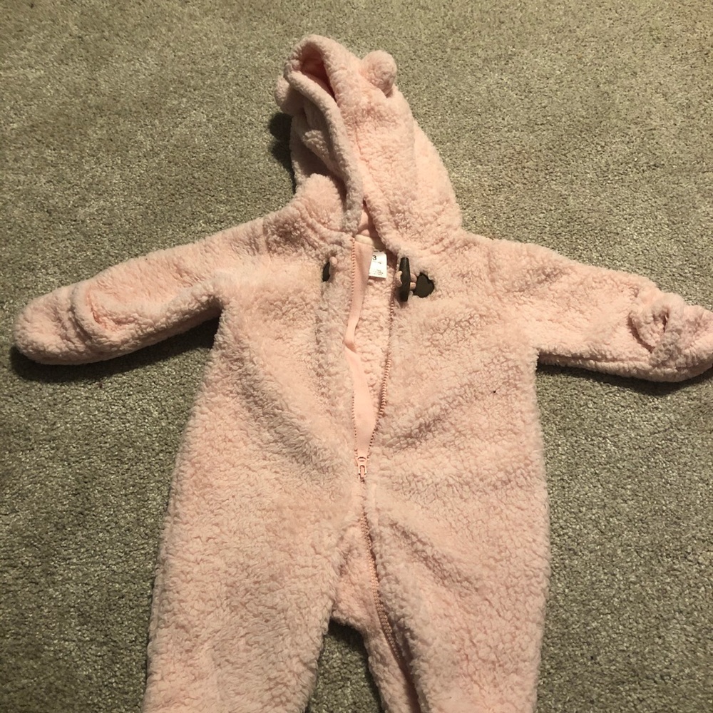 Carters pink outerwear one piece